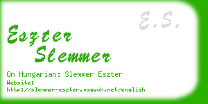 eszter slemmer business card